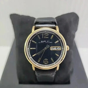 Womens Marc by Marc Jacobs MBM8651 Fergus Day Date 38MM Gold Watch New Battery